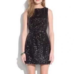Madewell Broadway & Broome Black Lightbox Sequin Mini Dress